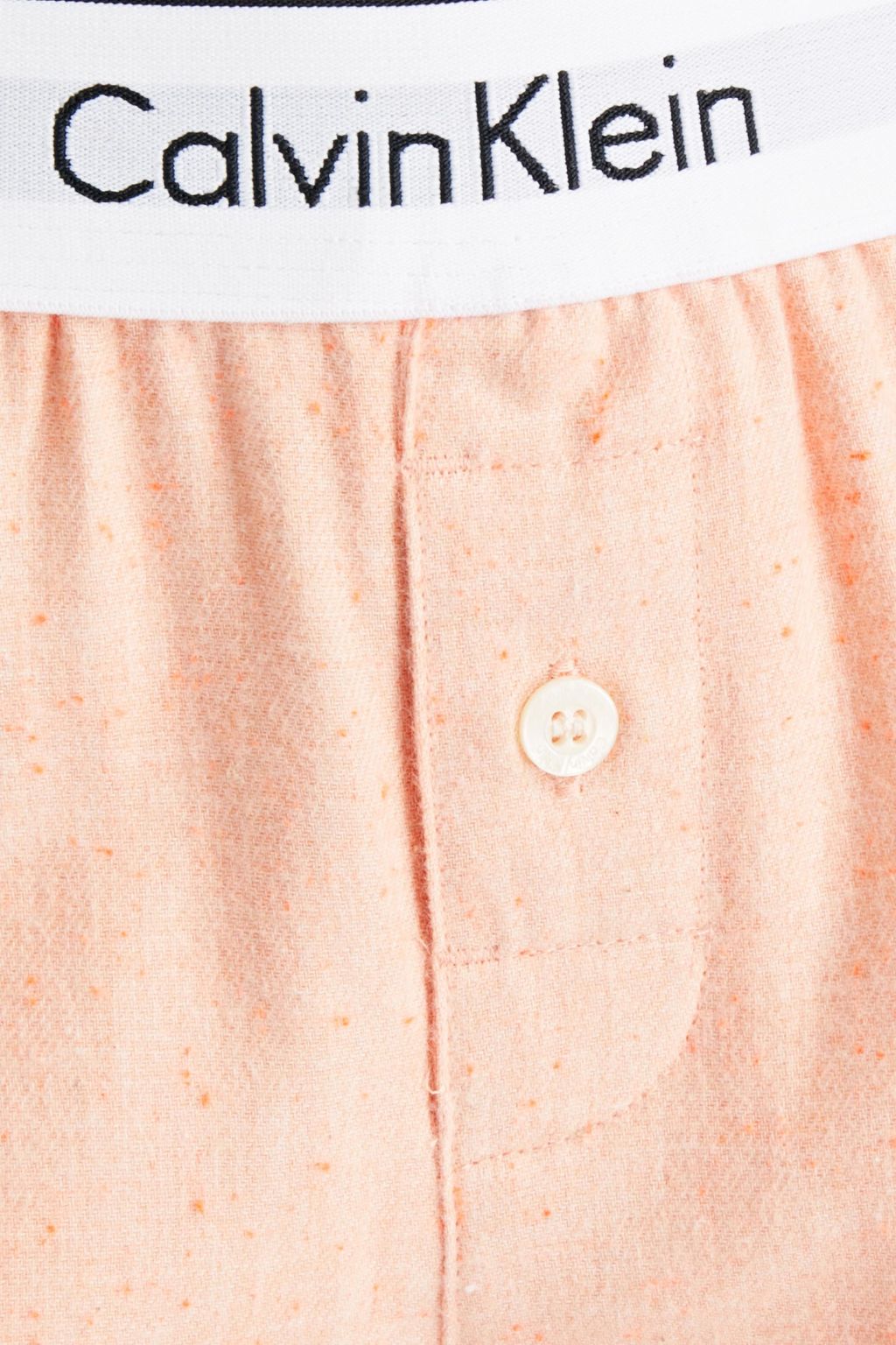 CALVIN KLEIN Marled cotton-blend twill pajama pants