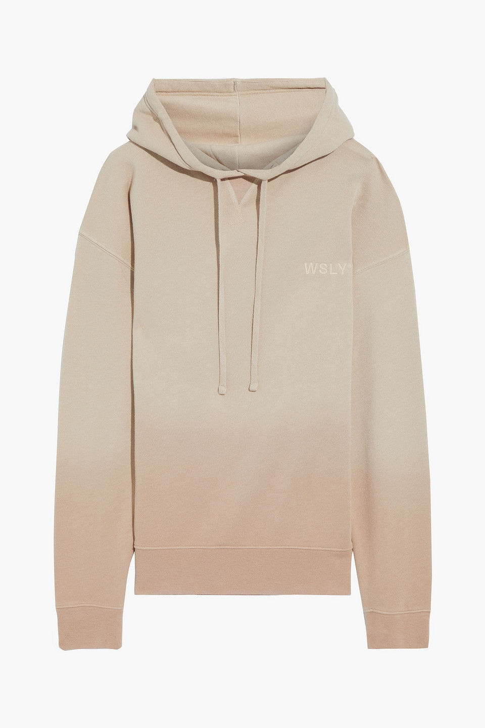 The Ecosoft oversized dégradé organic cotton-blend fleece hoodie