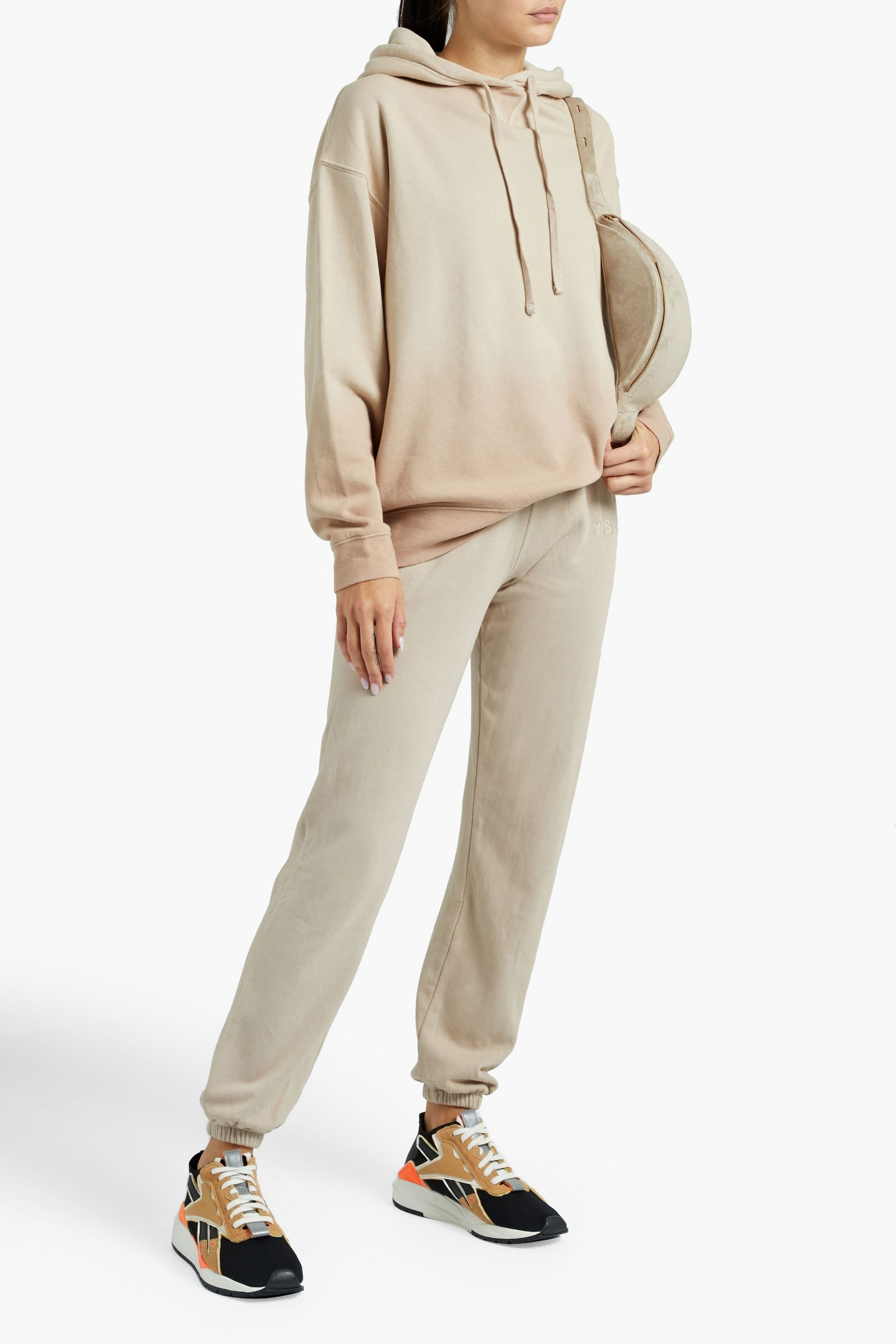 WSLY The Ecosoft oversized tie-dyed organic cotton-blend fleece hoodie