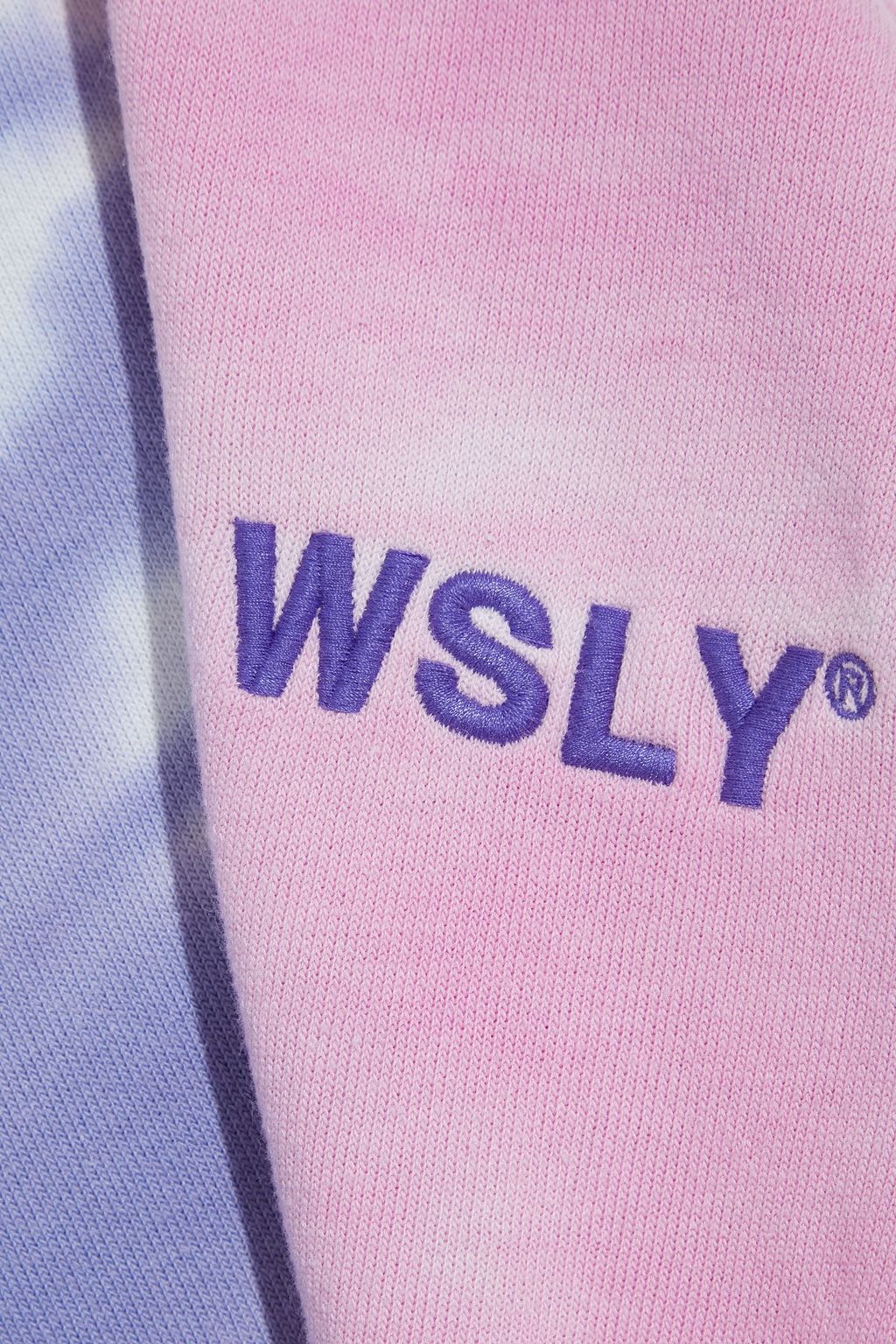 WSLY Embroidered printed organic cotton-blend fleece sweatshirt