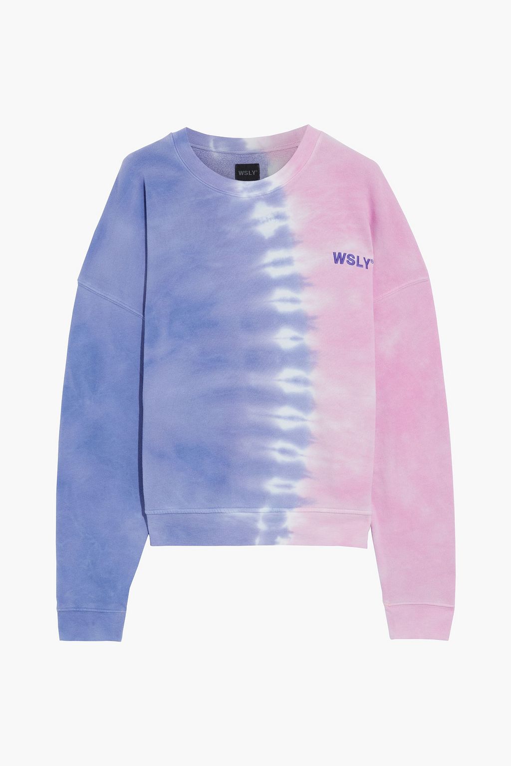 WSLY The Ecosoft Crewneck tie-dyed organic cotton-blend fleece ...