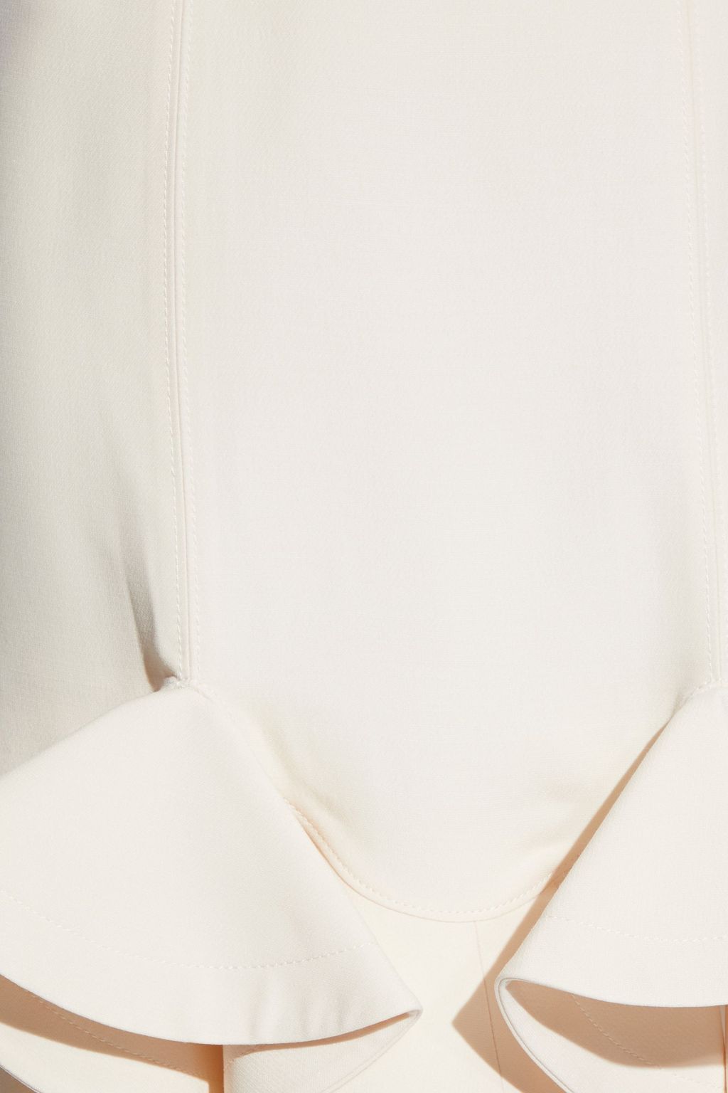 VALENTINO GARAVANI Ruffled wool and silk-blend crepe mini skirt