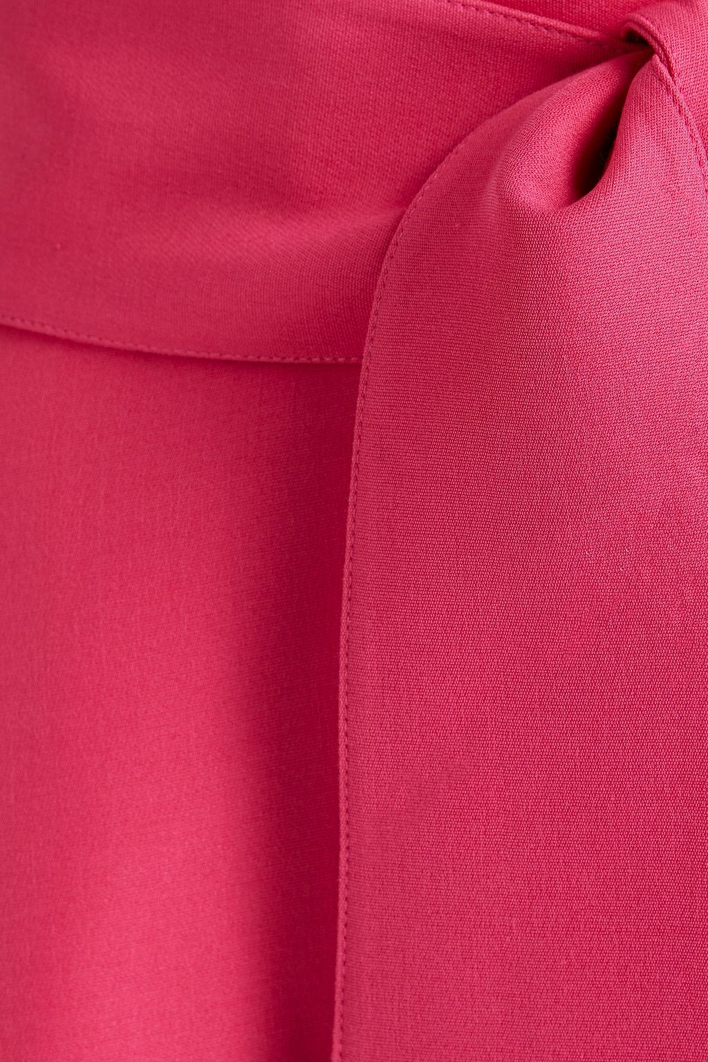 VALENTINO GARAVANI Layered silk and wool-blend wide-leg pants