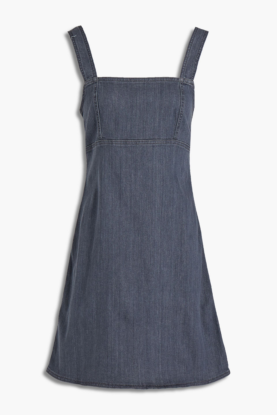 rag & bone - paula denim mini dress - gray - l
