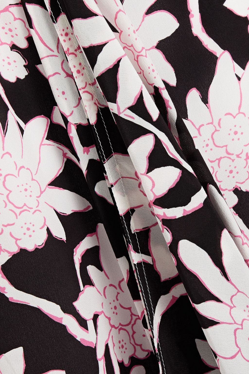 VALENTINO GARAVANI Floral-print silk crepe de chine midi skirt