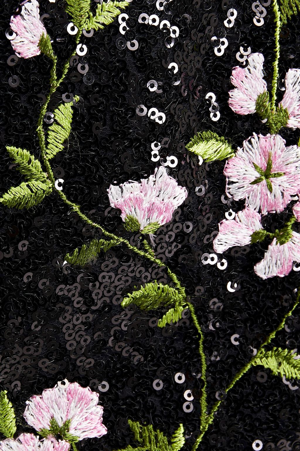 GIAMBATTISTA VALLI Embellished embroidered organza and silk crepe de chine skirt