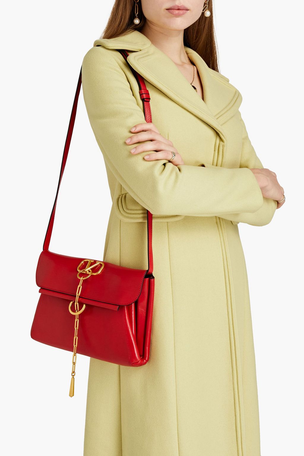 VALENTINO GARAVANI VLogo Schultertasche aus Leder