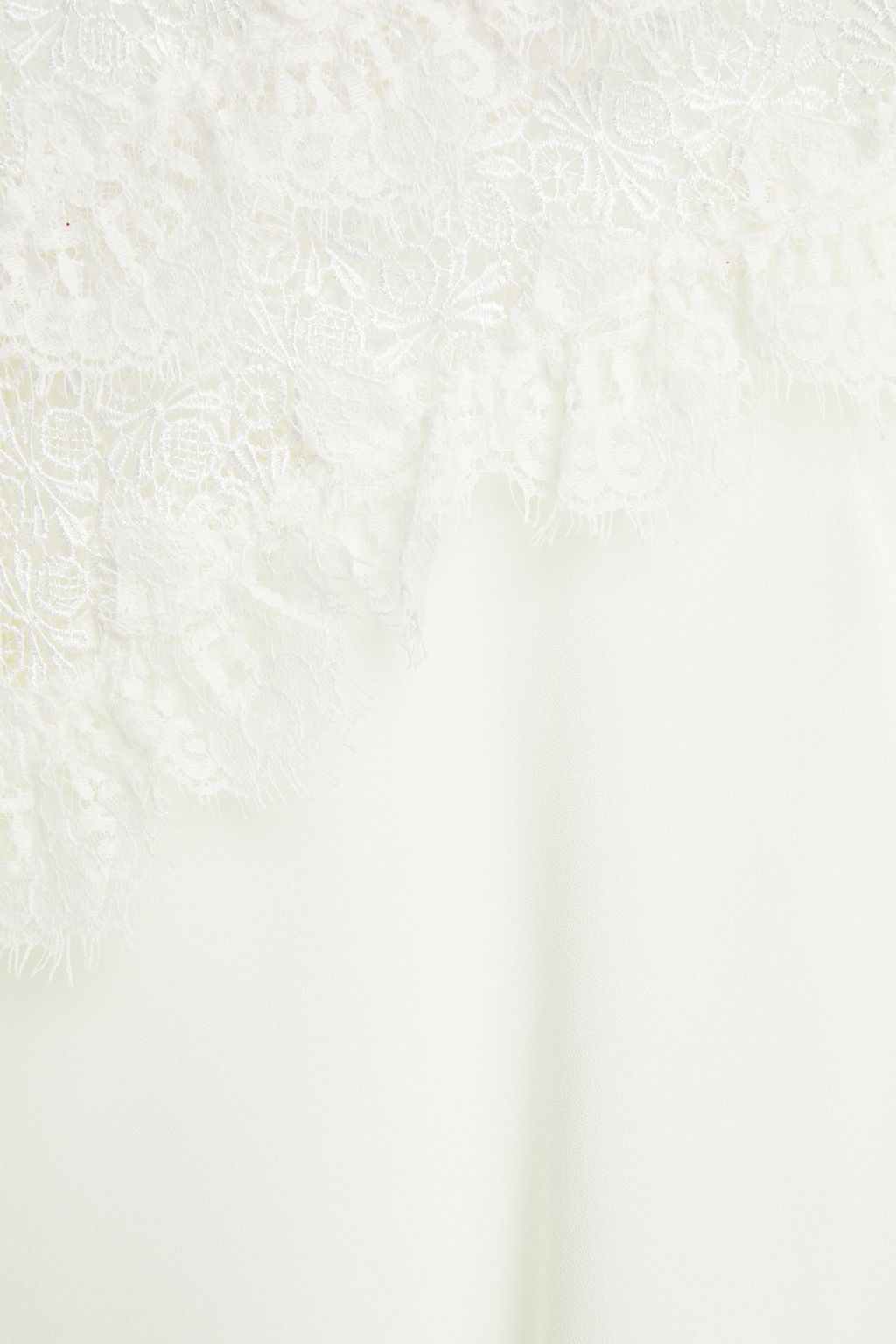 GIAMBA Macramé lace-paneled crepe midi dress
