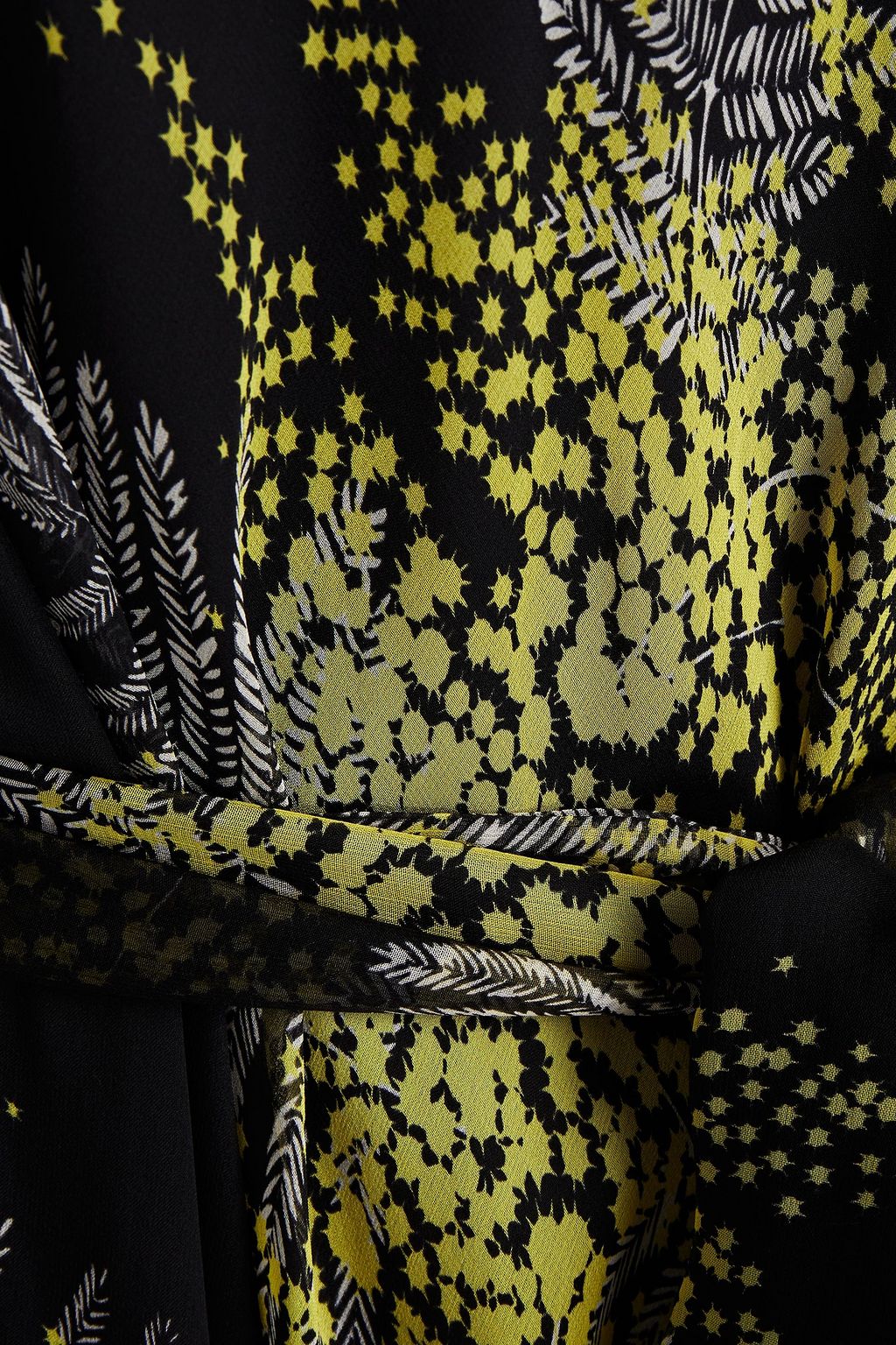 VALENTINO GARAVANI Belted floral-print silk-voile midi dress