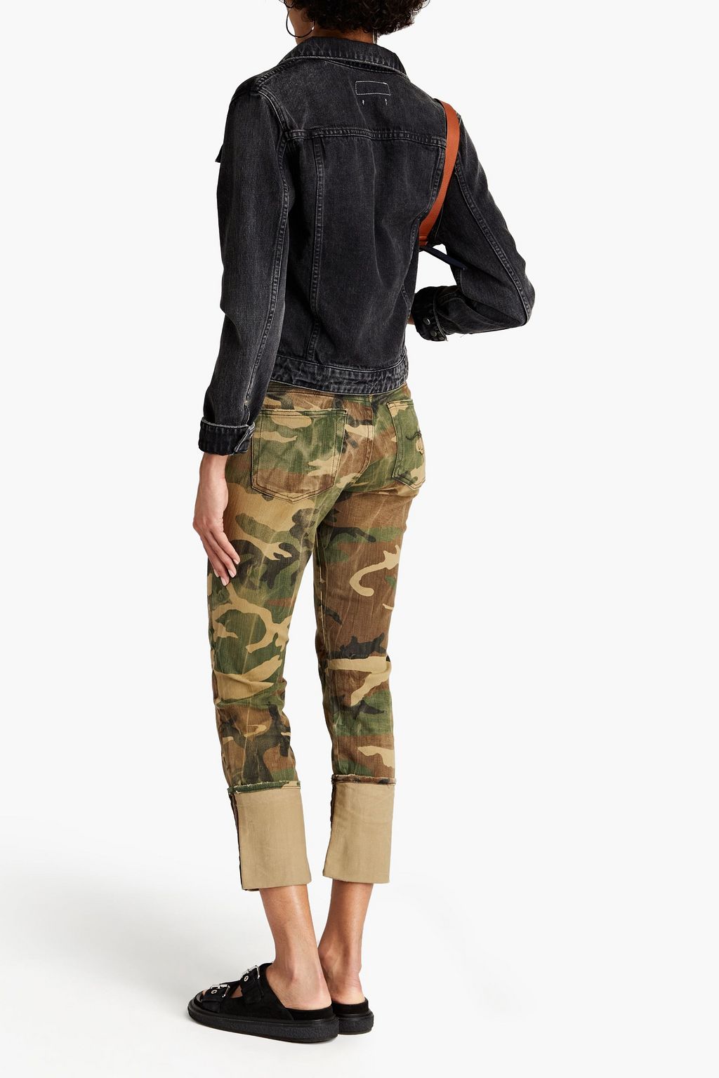 R13 Kate cropped printed mid-rise skinny jeans