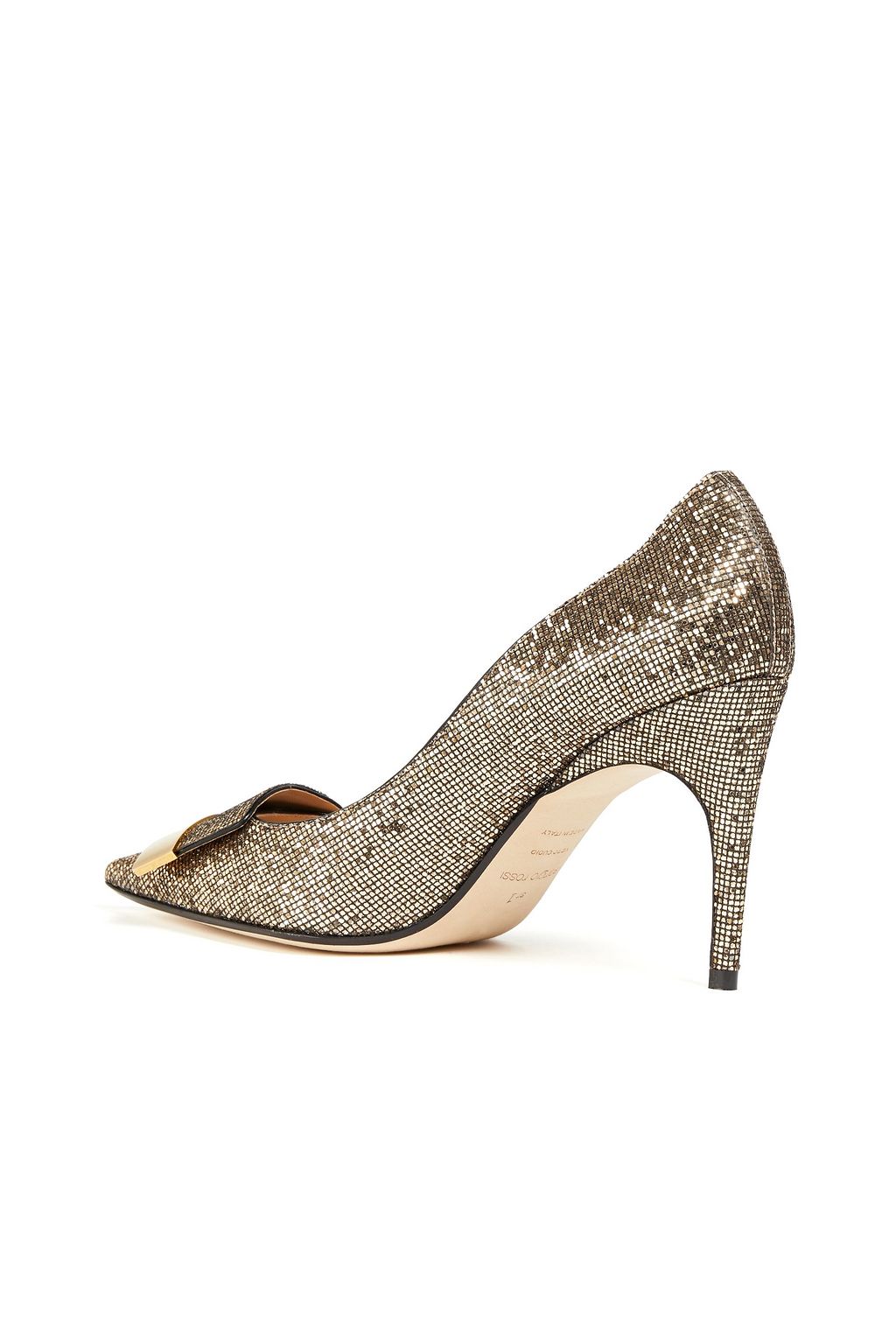 SERGIO ROSSI sr1 glittered leather pumps