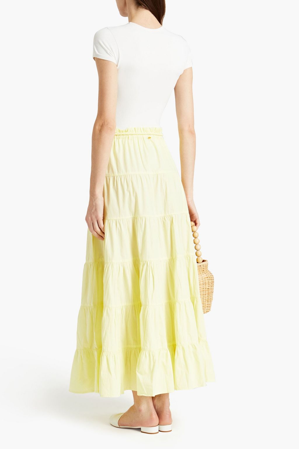 ANTIK BATIK Kala belted tiered cotton maxi skirt