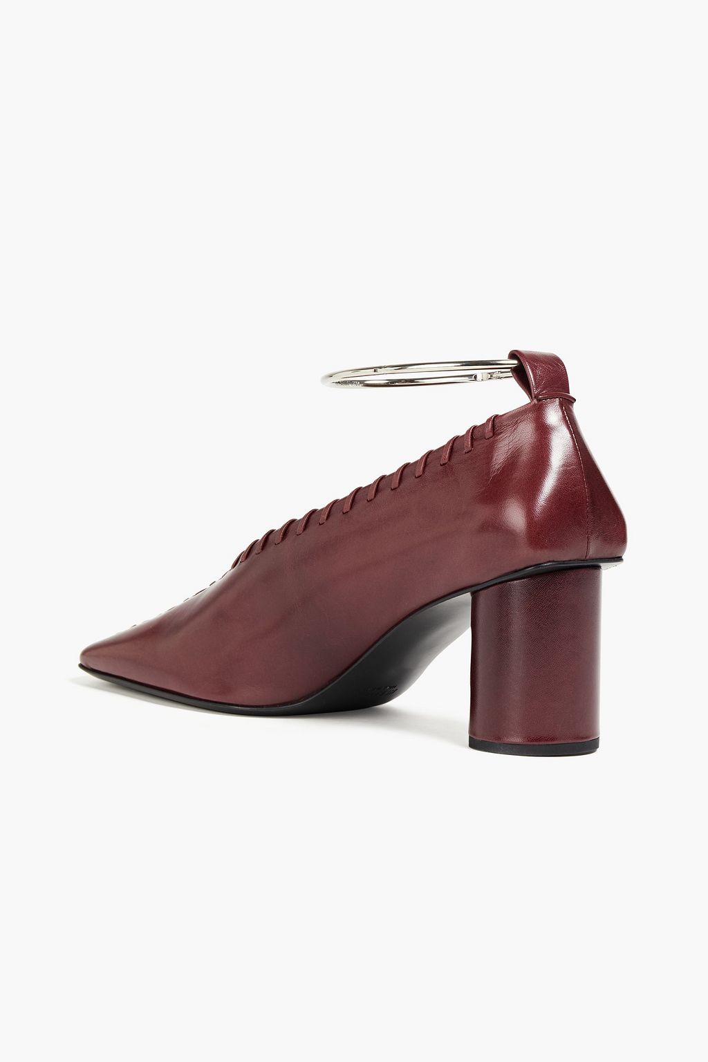 JIL SANDER Whipstitched leather pumps