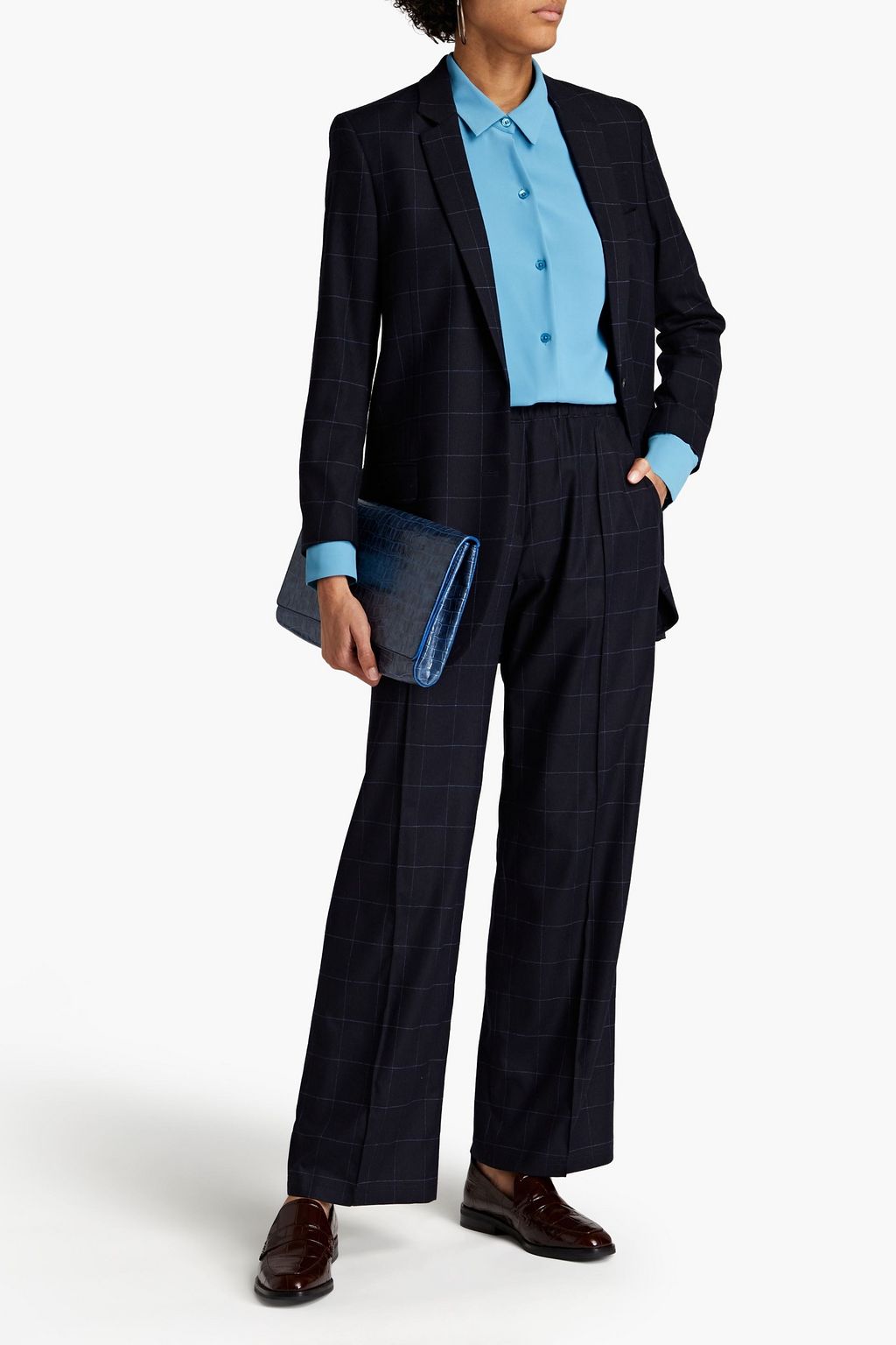 PS PAUL SMITH Checked flannel wide-leg pants