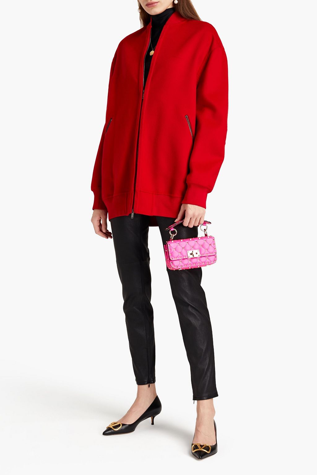VALENTINO GARAVANI Oversized wool and cashmere-blend felt coat