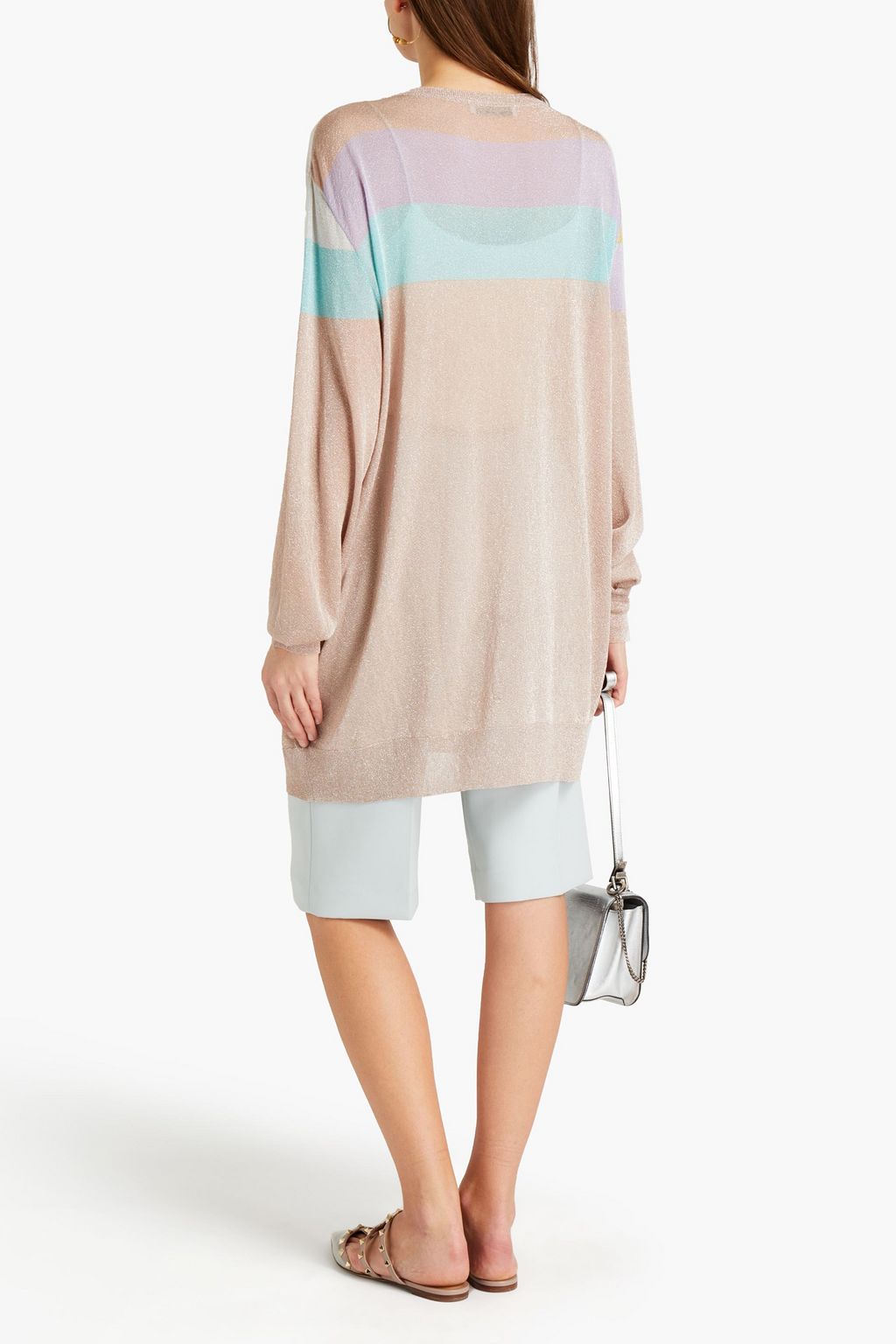 VALENTINO GARAVANI Oversized metallic knitted sweater