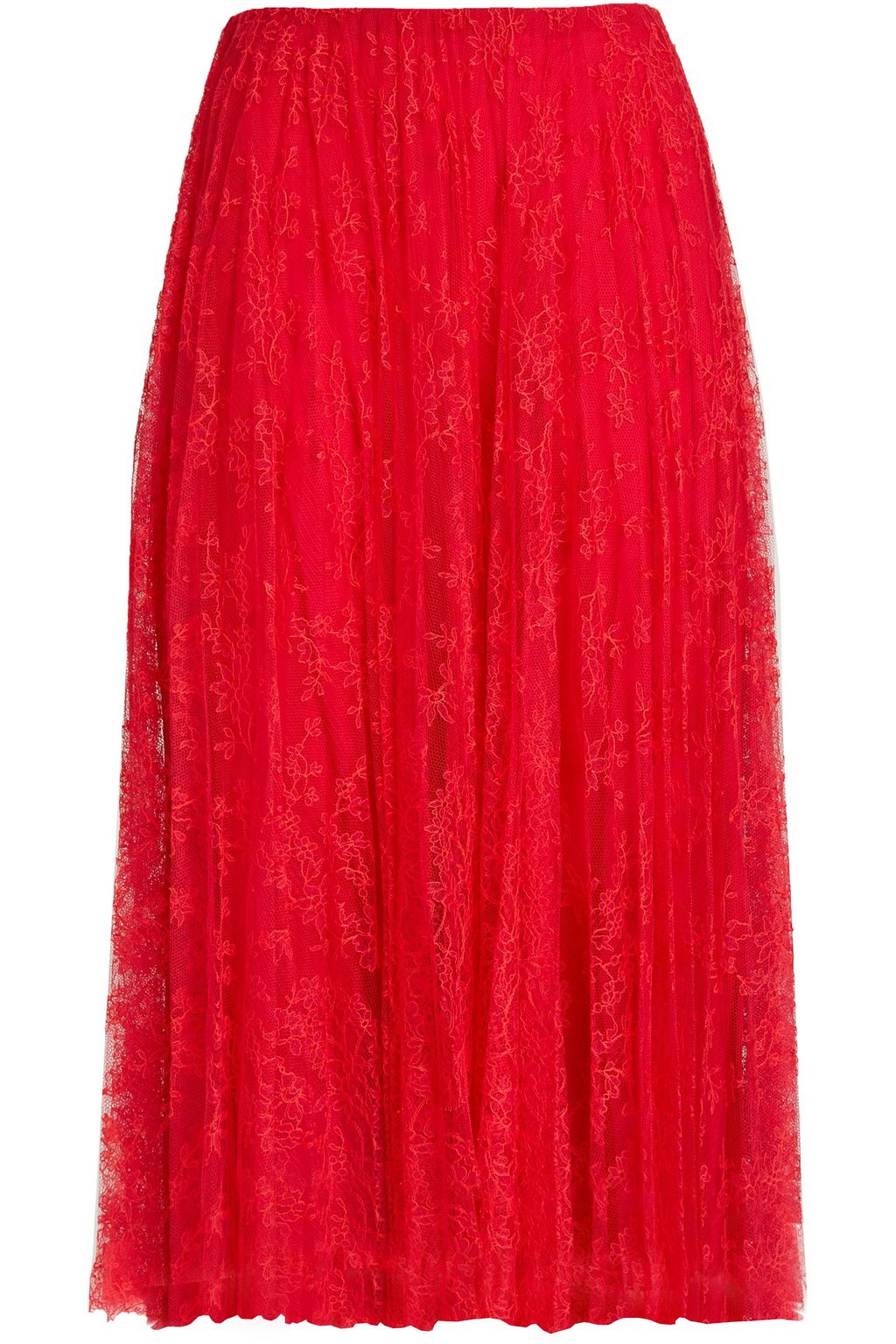 VALENTINO GARAVANI Gathered corded lace skirt | Sale to 70% off | THE OUTNET