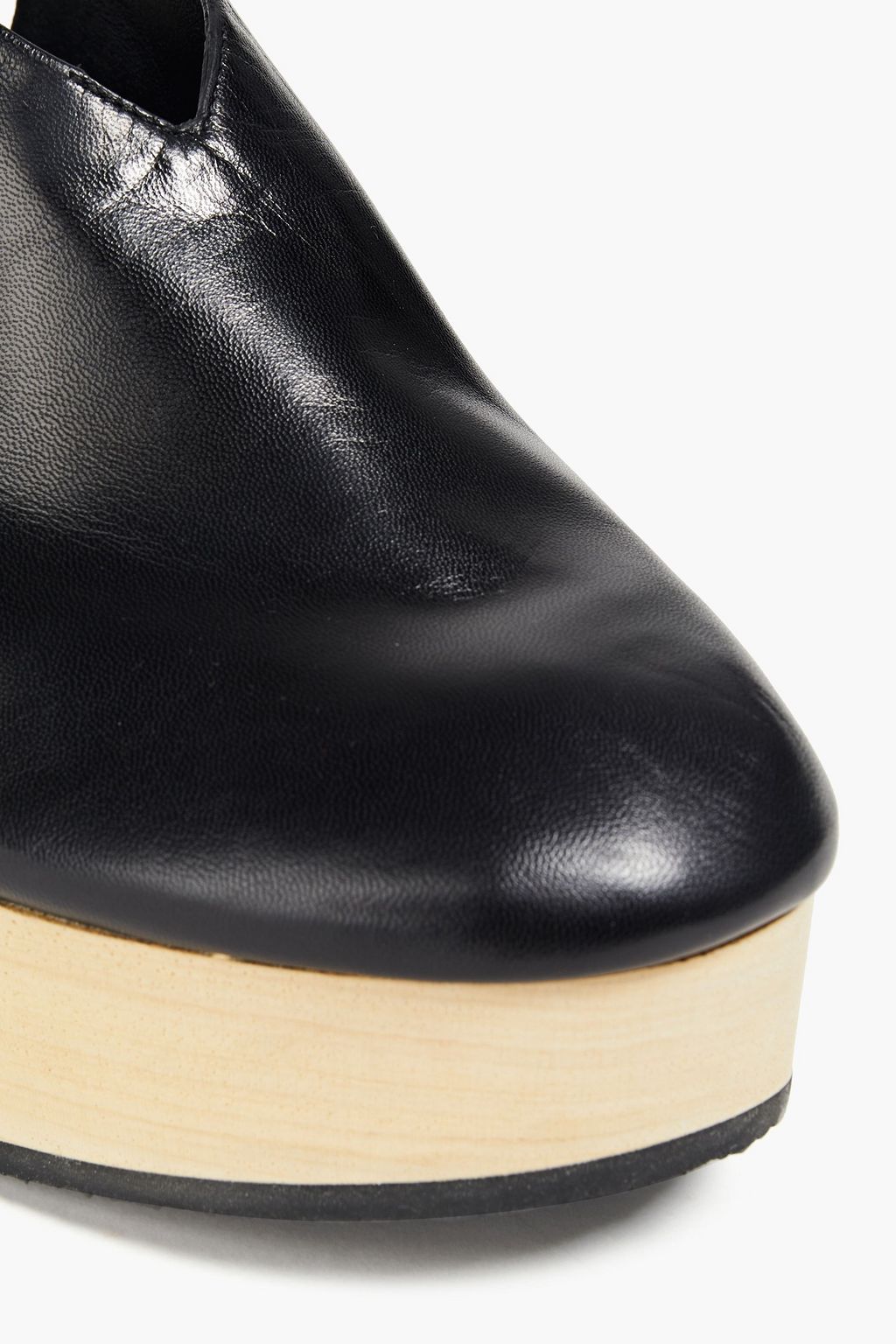 JIL SANDER Leather slingback wedge pumps