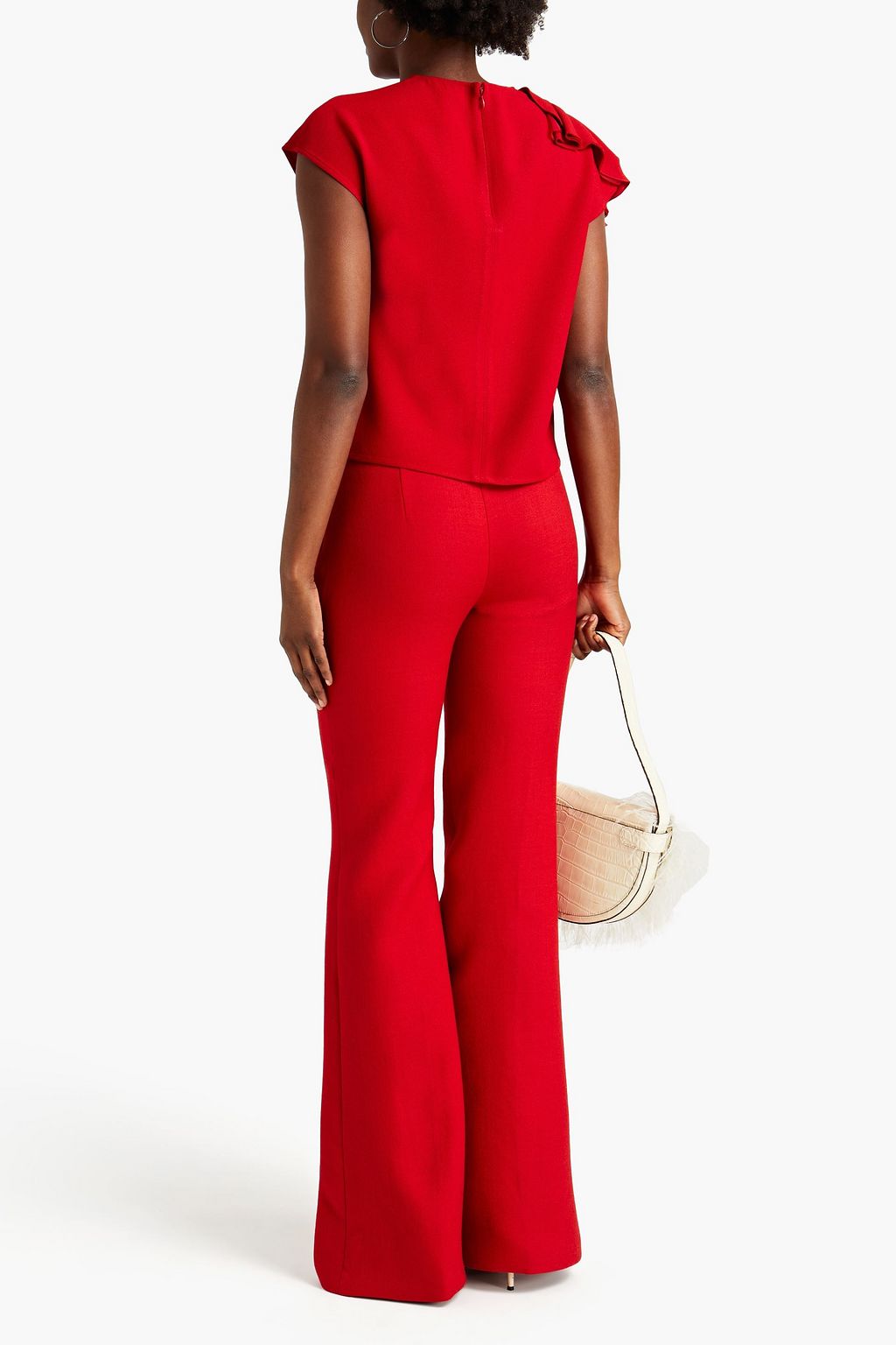 GIAMBATTISTA VALLI Wool-crepe flared pants