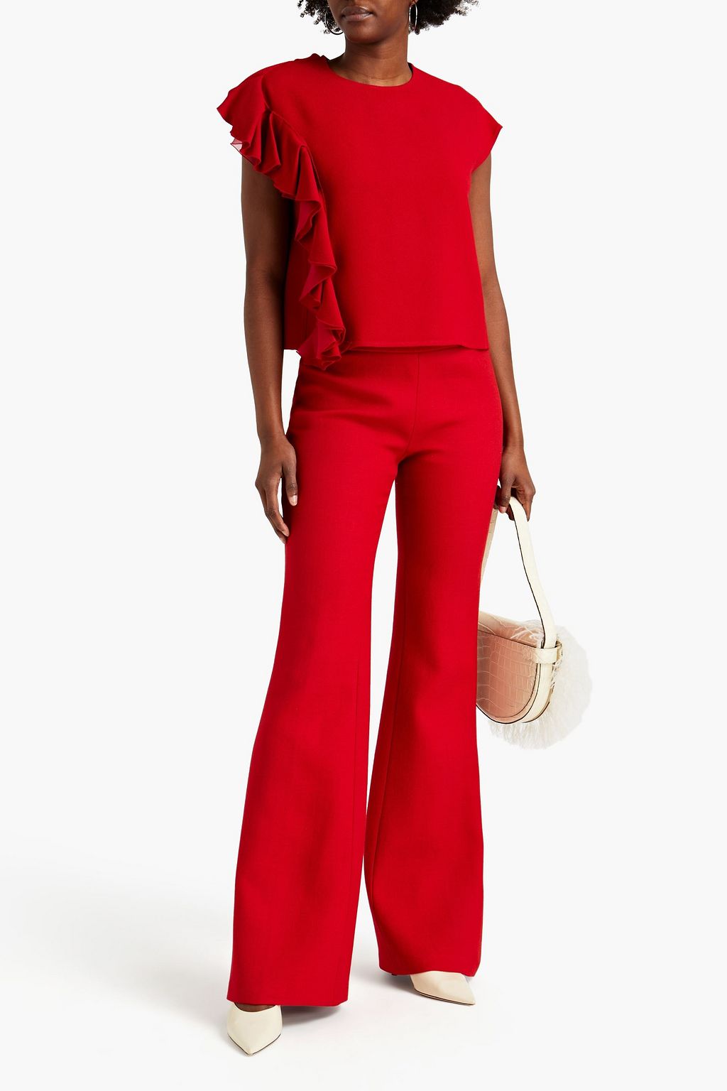 GIAMBATTISTA VALLI Wool-crepe flared pants