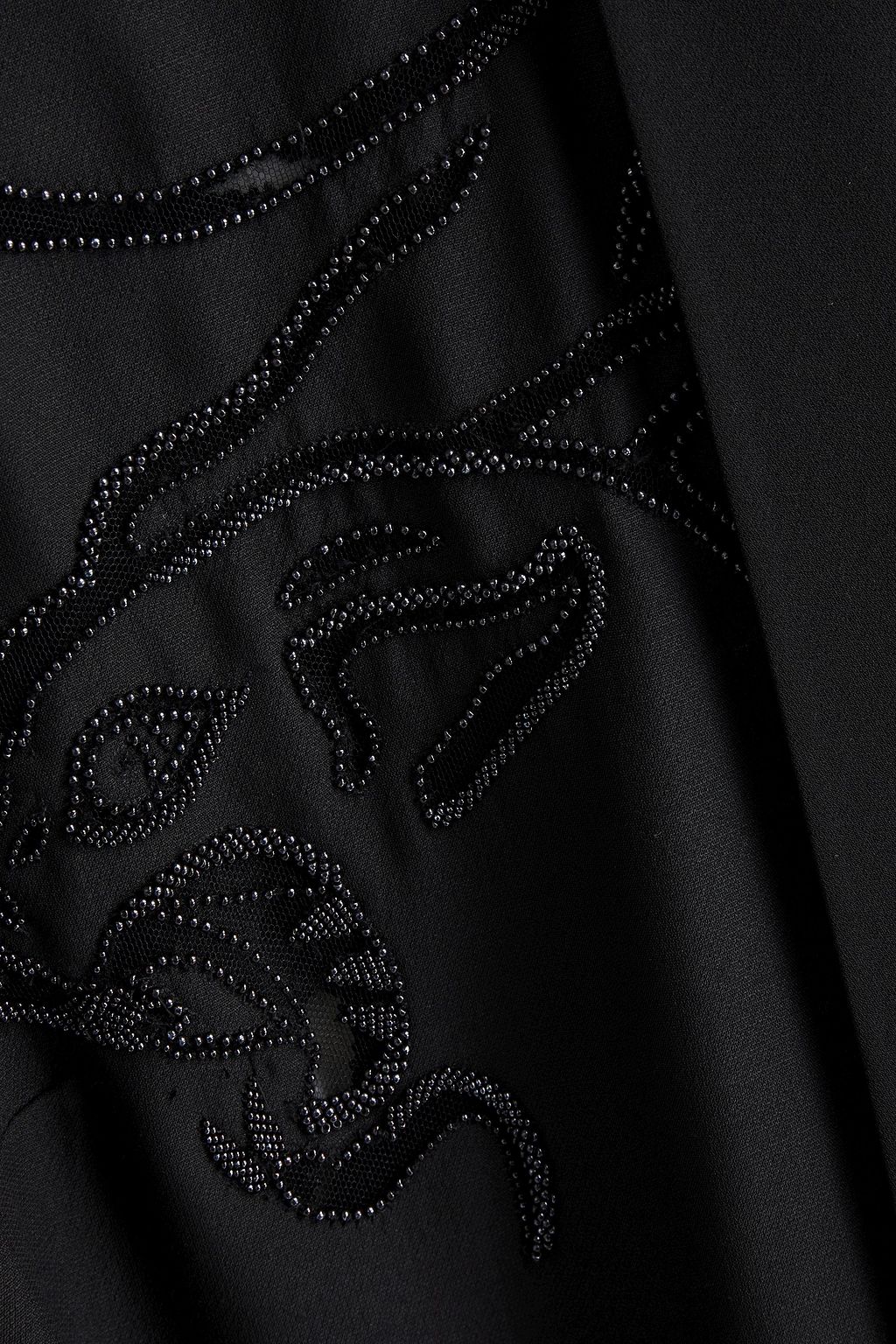 VALENTINO GARAVANI Embellished wool and silk-blend crepe dress