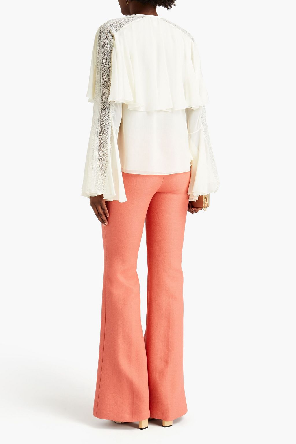 GIAMBATTISTA VALLI Wool-crepe flared pants