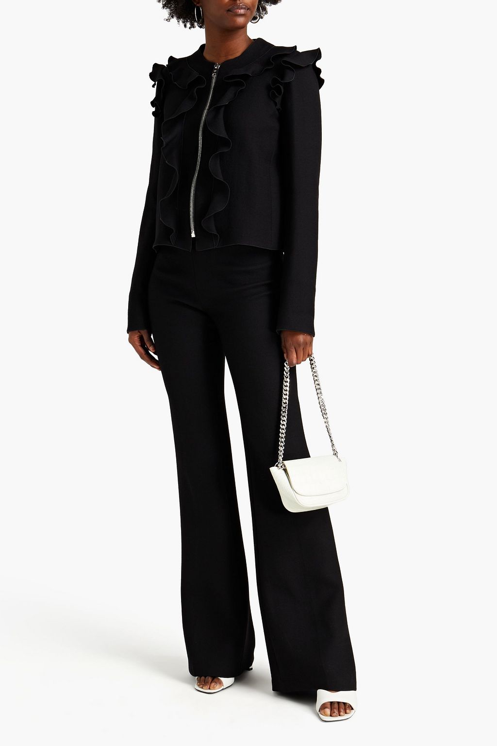 GIAMBATTISTA VALLI Wool-crepe flared pants