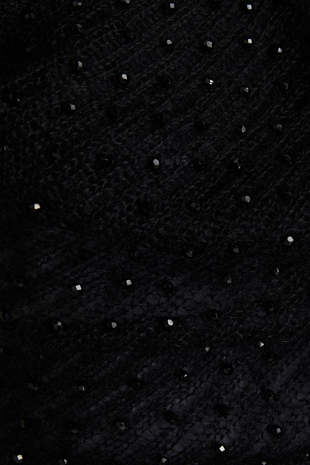 VALENTINO GARAVANI Bead-embellished mohair-blend midi dress