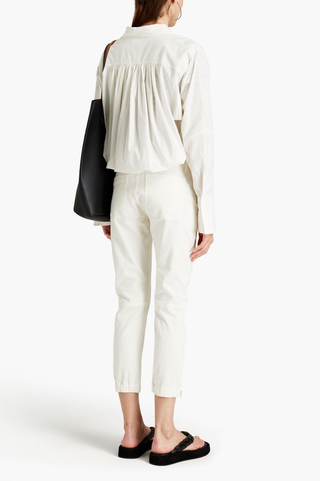 FRAME The Oversized cotton-poplin shirt