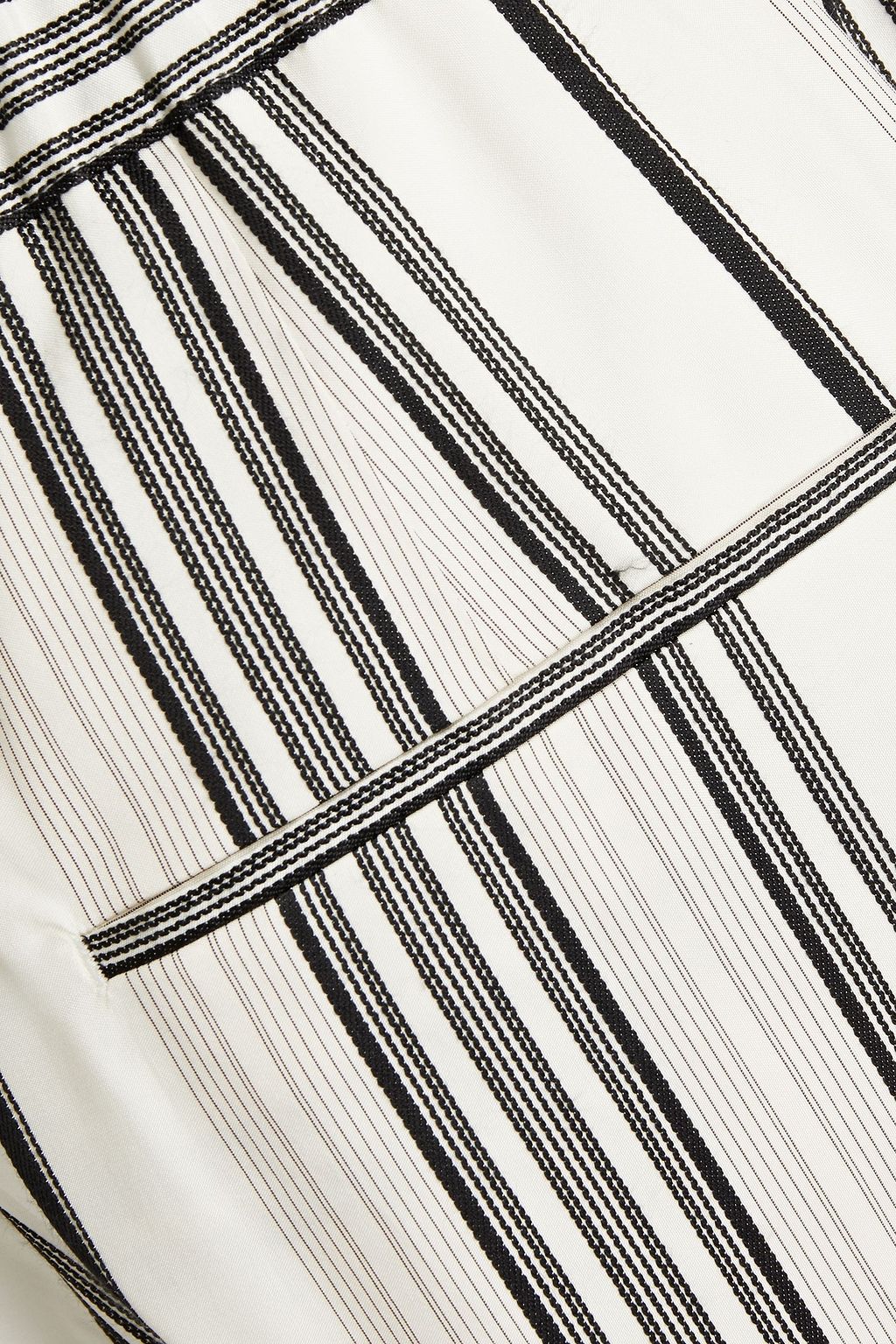 JIL SANDER Striped silk-jacquard wide-leg pants