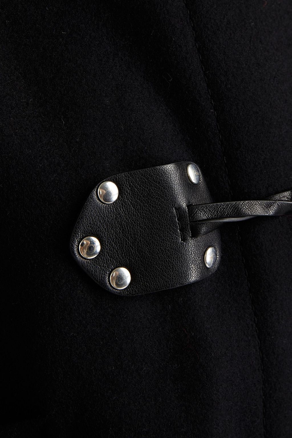 VALENTINO GARAVANI Cropped Kapuzenjacke aus Wollfilz mit Nieten