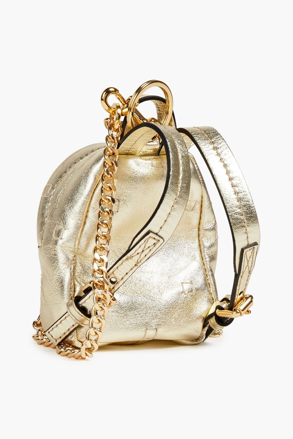 MOSCHINO Metallic leather charm