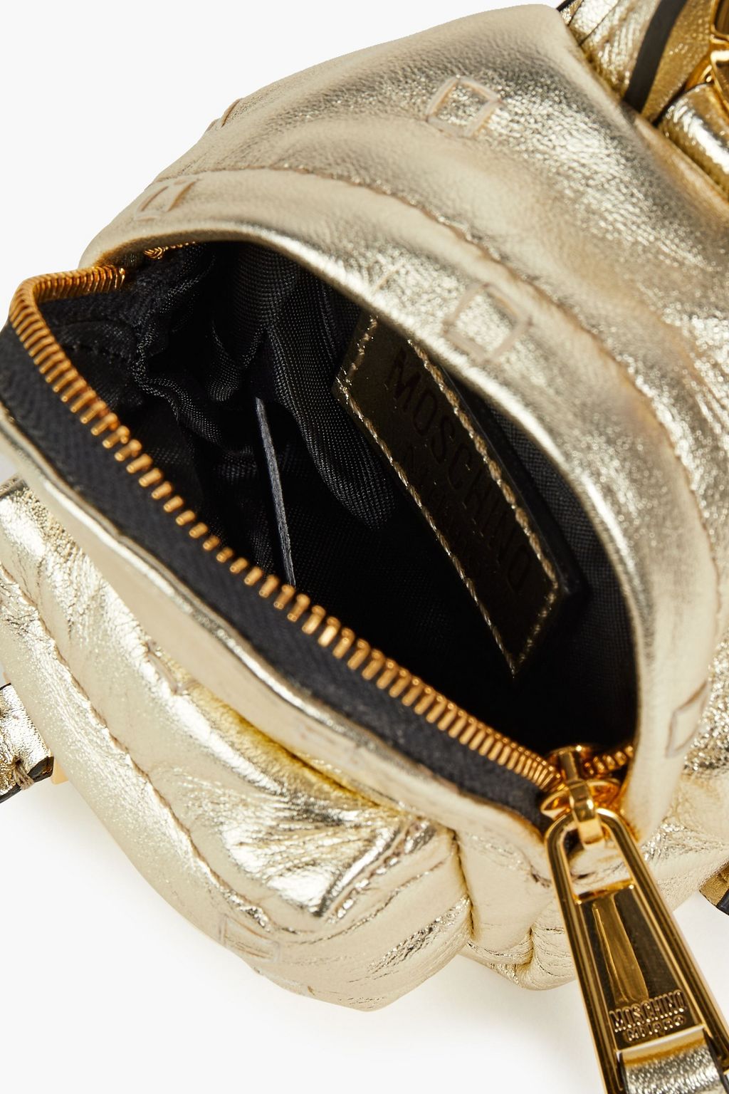 MOSCHINO Metallic leather charm