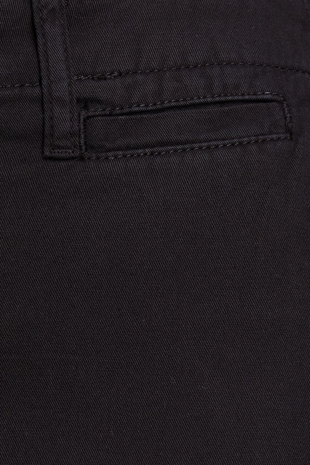 FRAME Le Tomboy distressed cotton-twill straight-leg pants