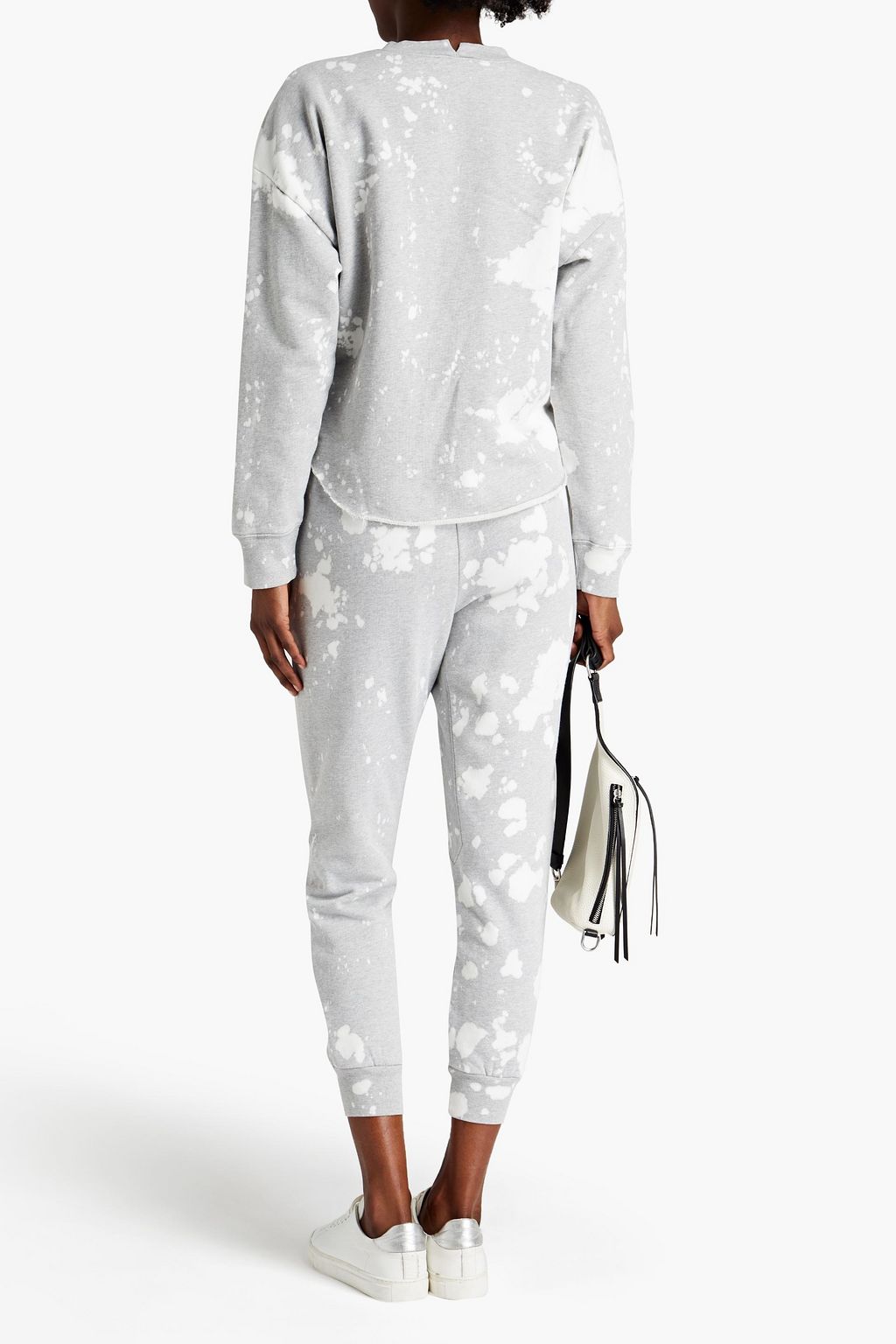 FRAME Bleached French cotton-terry sweatshirt