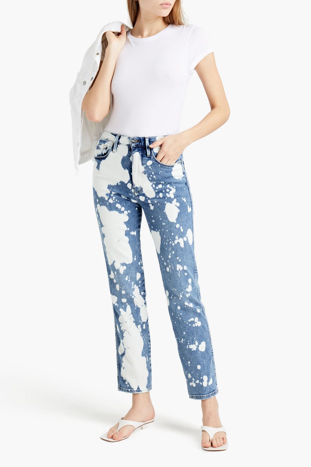 FRAME Le Pixie Sylvie high-rise straight-leg jeans