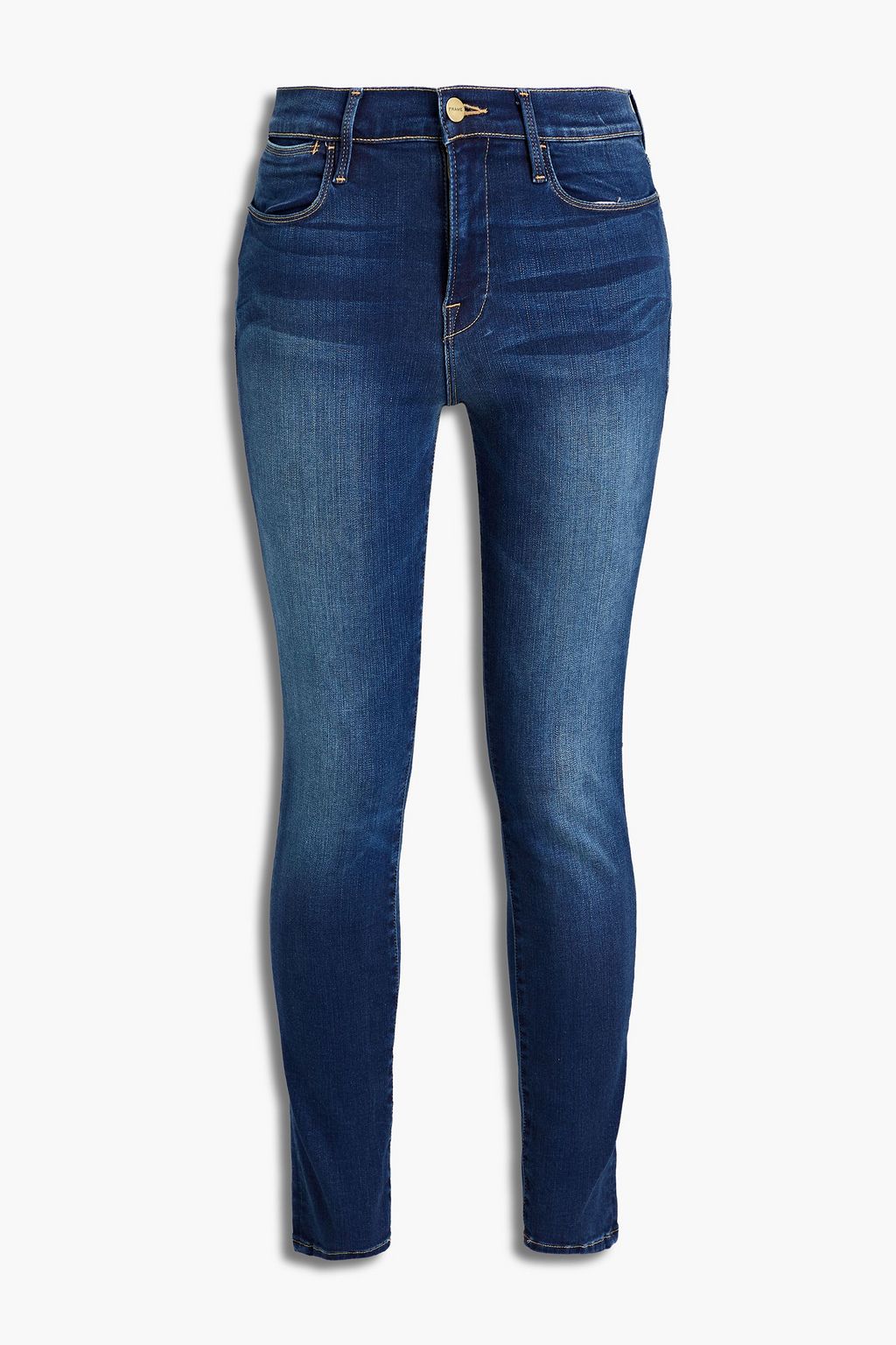Skinny faded high-rise skinny jeans 