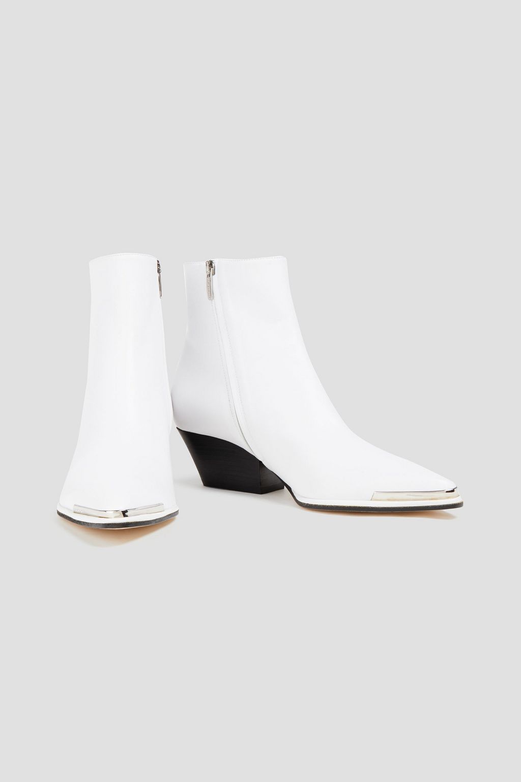 SERGIO ROSSI Embellished leather ankle boots