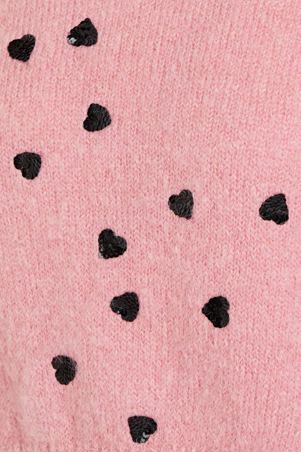 VALENTINO GARAVANI Cropped sequin-embellished mohair-blend sweater