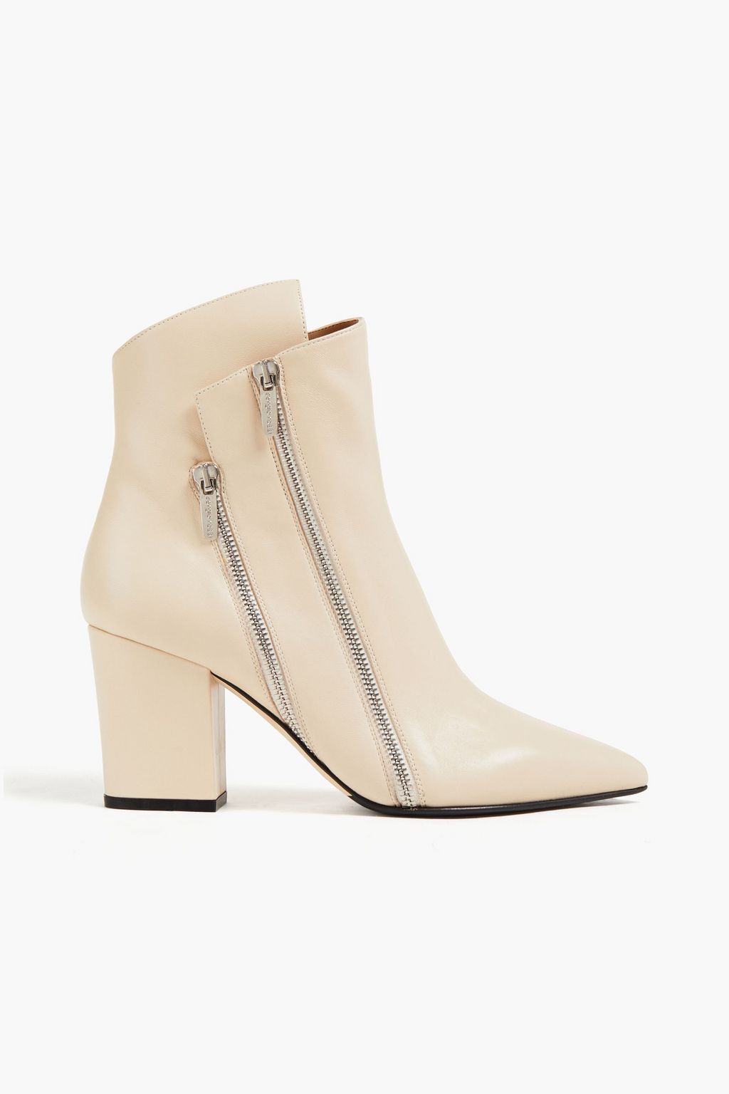 double zipper ankle boots