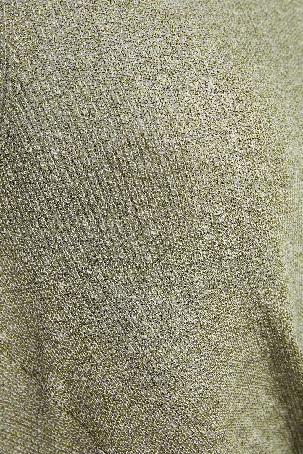 VERONICA BEARD Knotted mélange linen-blend vest