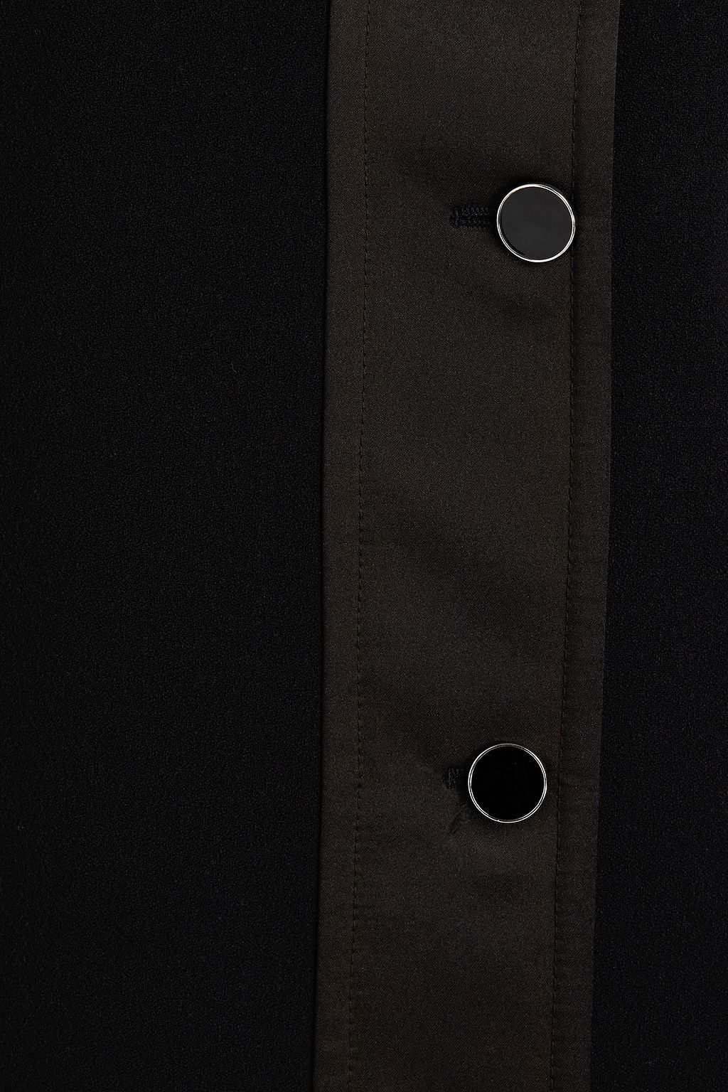 JUST CAVALLI Satin-paneled crepe coat