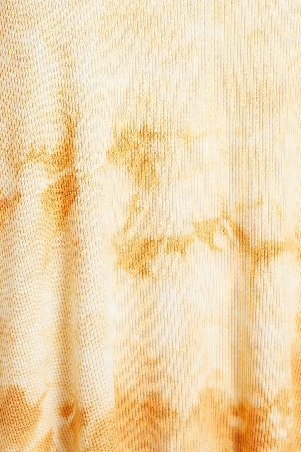 ENZA COSTA Tie-dyed ribbed jersey top