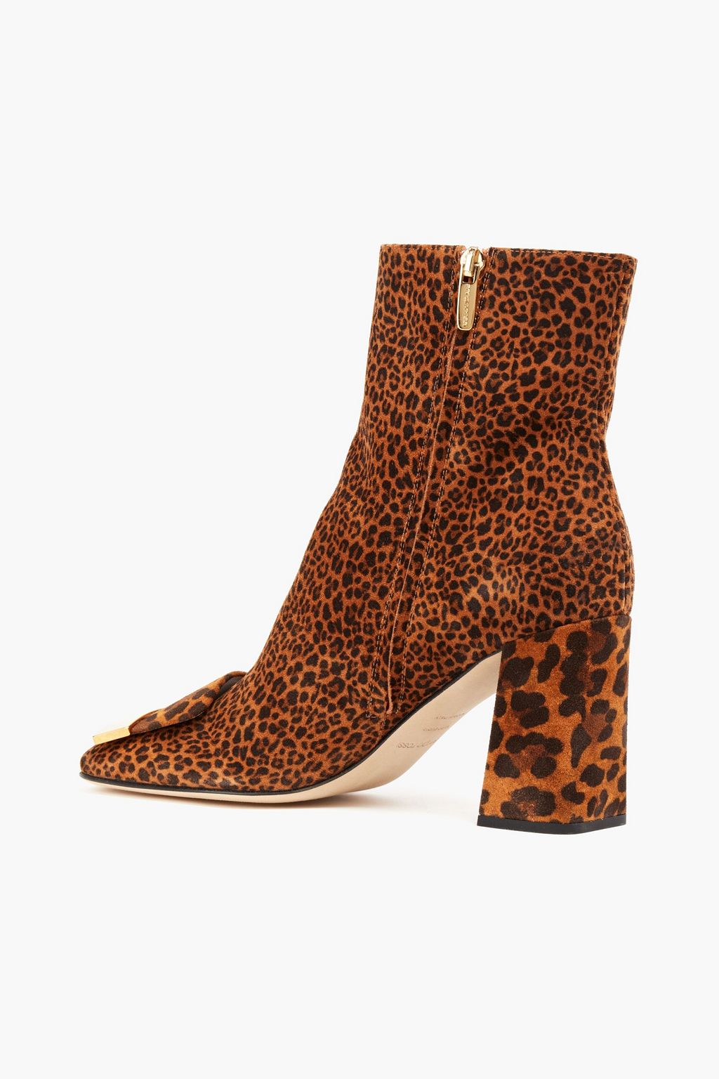 SERGIO ROSSI Leopard-print suede ankle boots