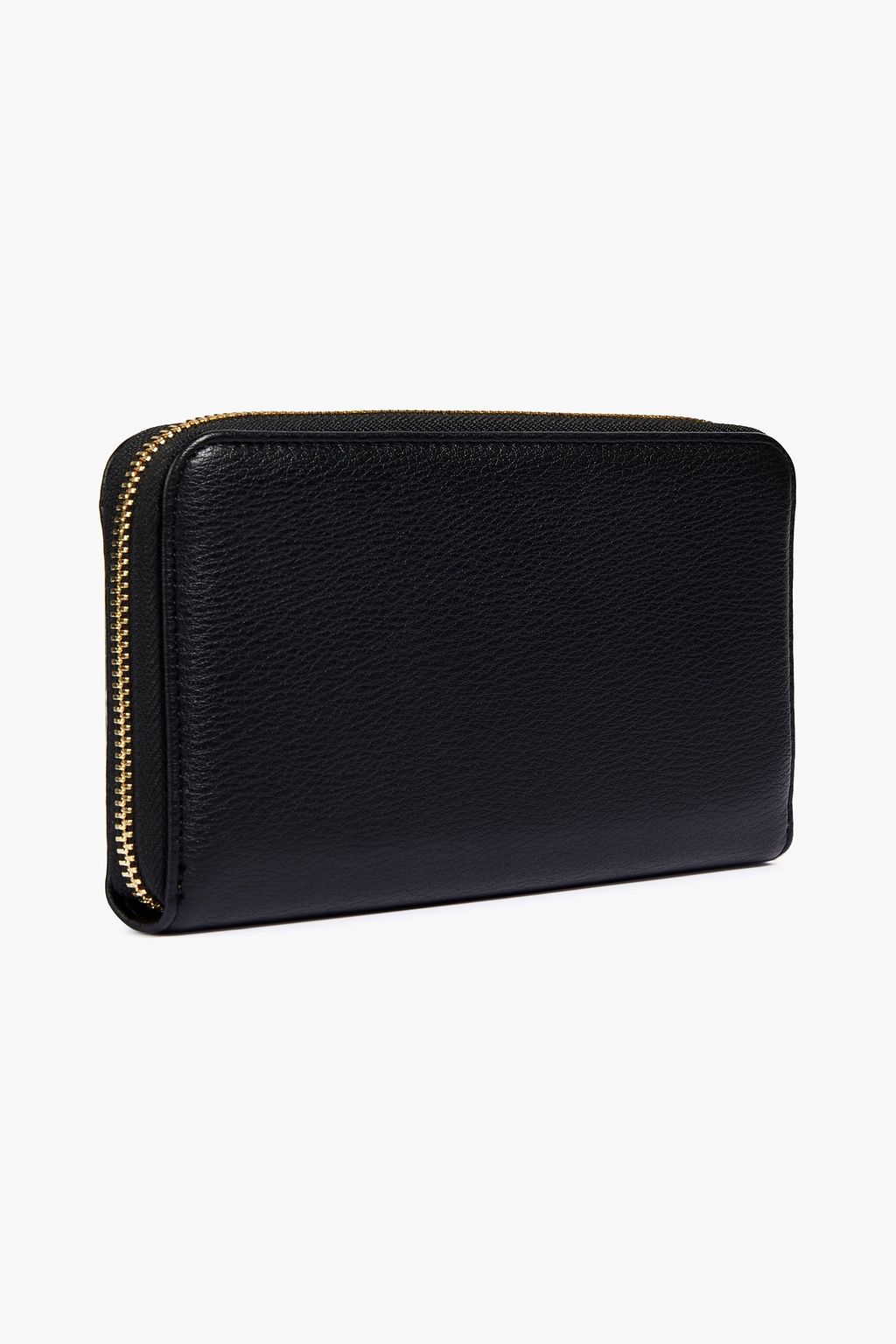 LOVE MOSCHINO Eyelet-trimmed faux textured-leather wallet