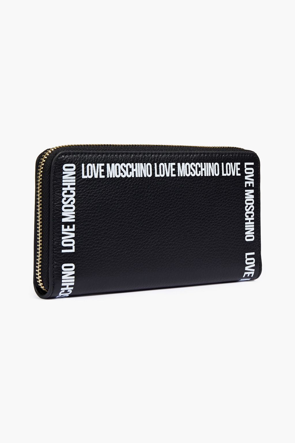 LOVE MOSCHINO Logo-print textured-leather wallet