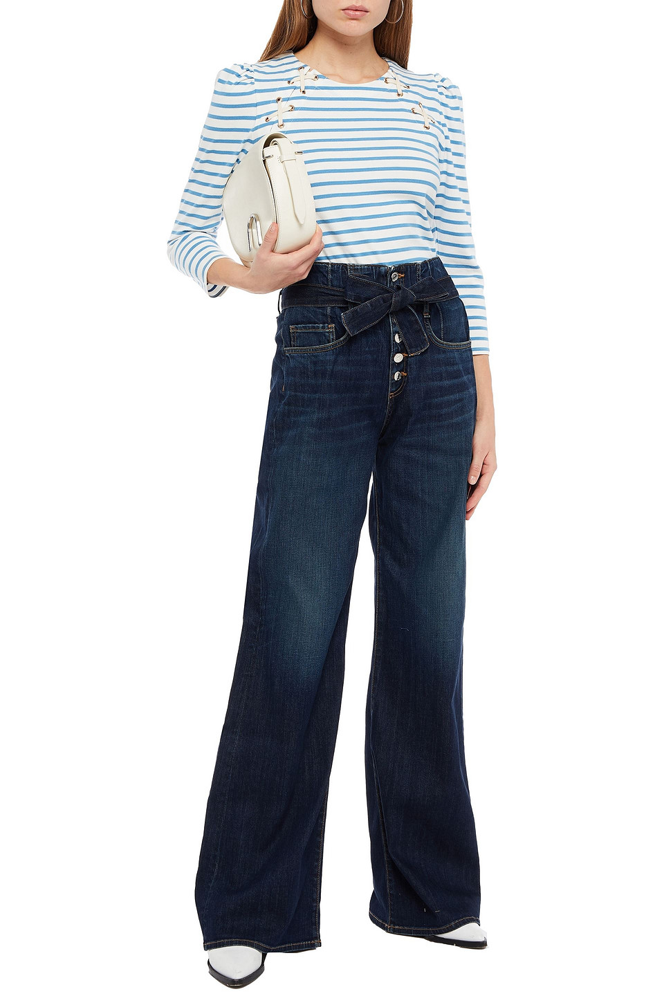 Veronica Beard High-rise Wide-leg Jeans In Blue