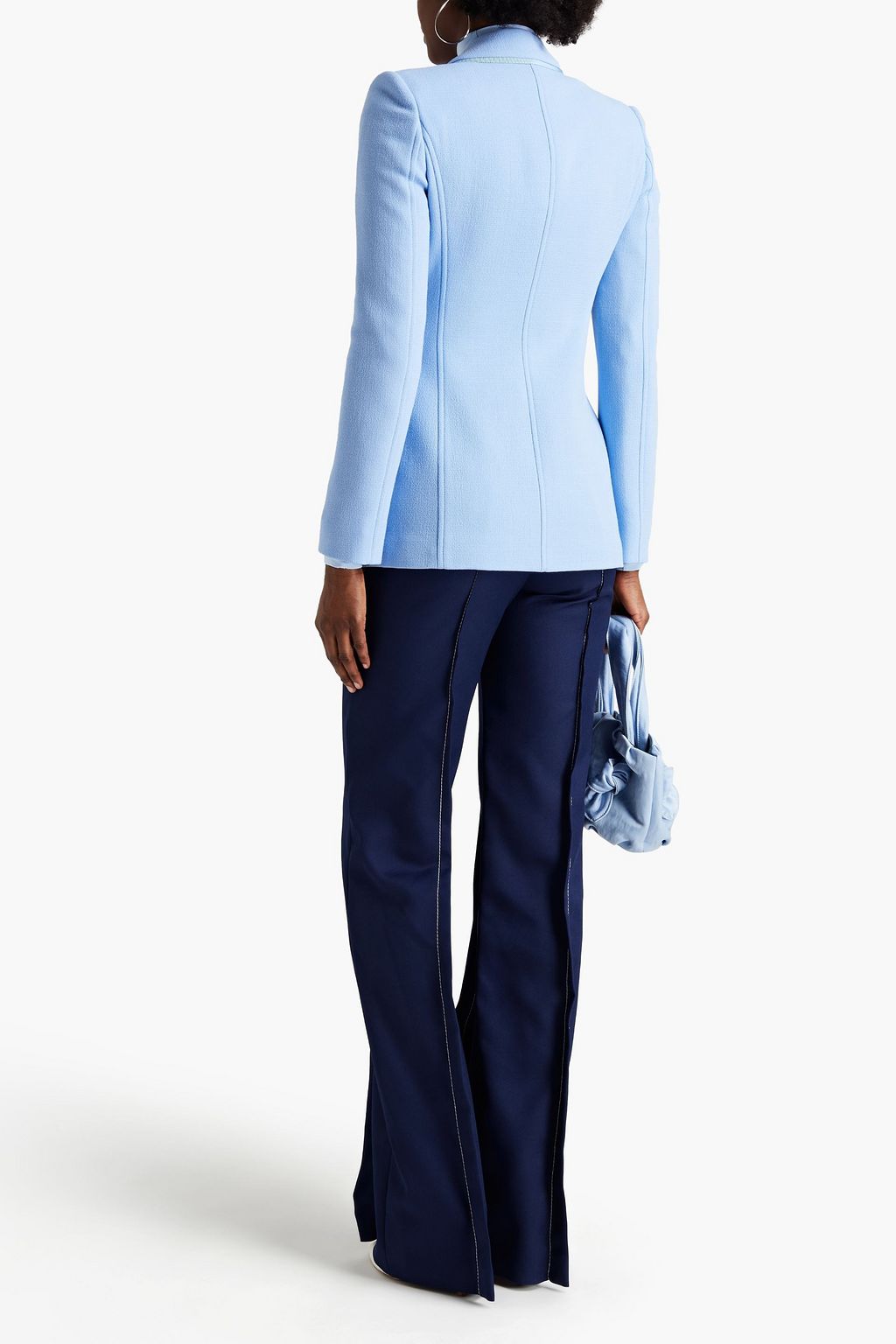PUCCI Grosgrain-trimmed wool-tweed blazer