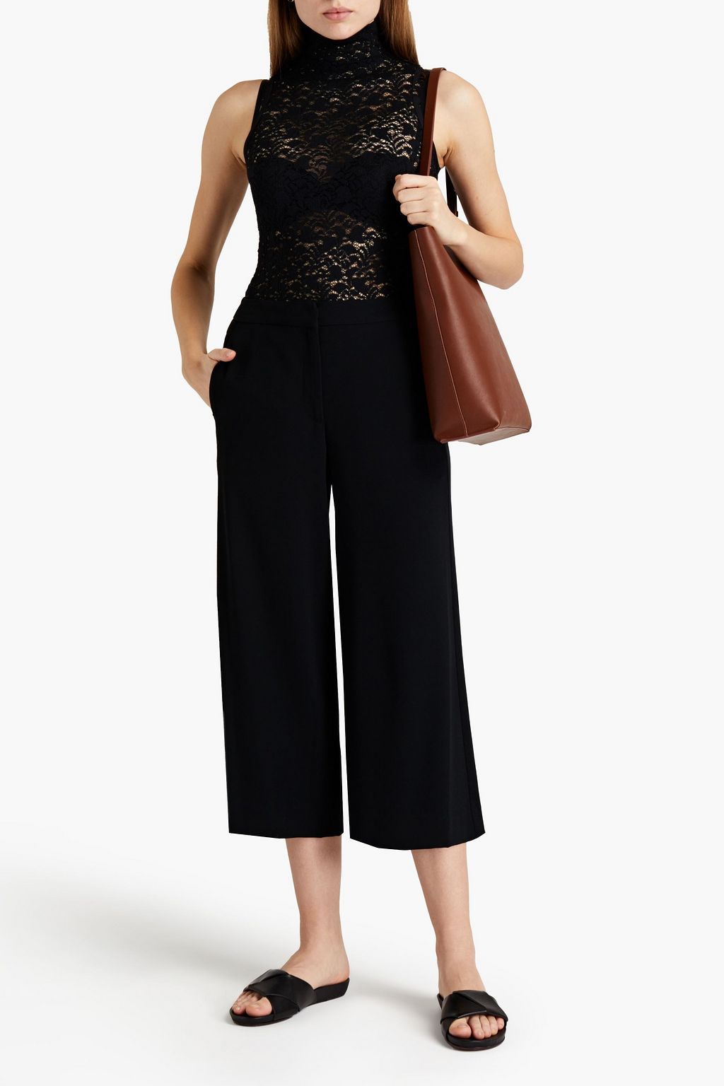 ENZA COSTA Stretch-lace bodysuit