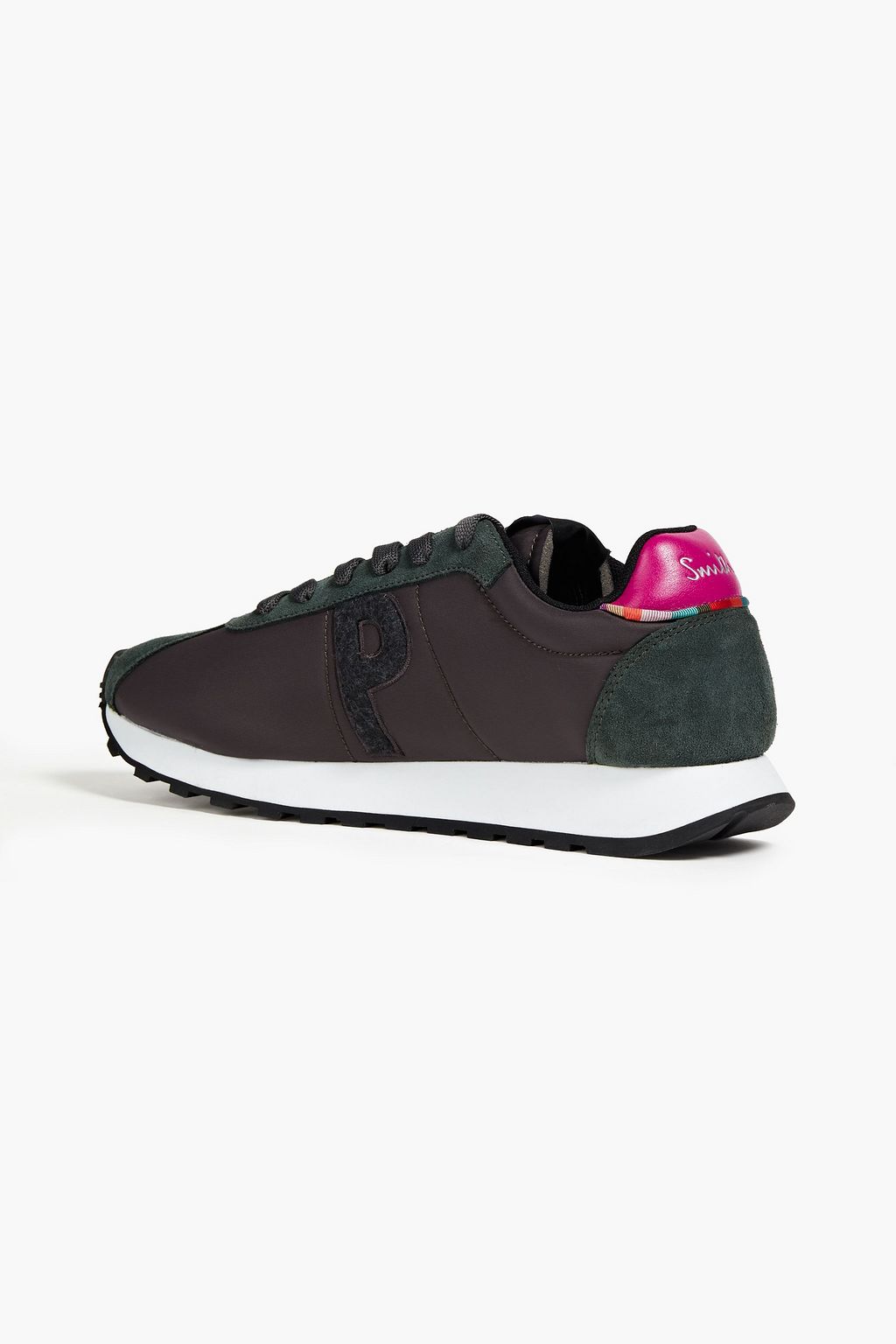 PAUL SMITH Seventies shell, felt and suede sneakers
